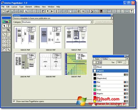 Screenshot Adobe PageMaker für Windows 10