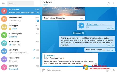 Screenshot Telegram Desktop für Windows 10