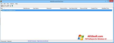Screenshot WebBrowserPassView für Windows 10