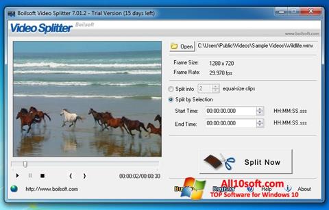 Screenshot Boilsoft Video Splitter für Windows 10