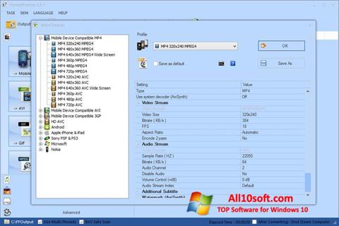 Screenshot Format Factory für Windows 10