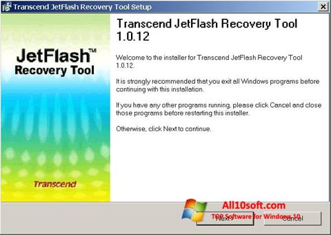 Screenshot JetFlash Recovery Tool für Windows 10